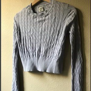 Lavender Knit Cropped Sweater